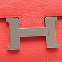 エルメス HERMES コンスタンス3 ミニ ミロワール ローズテキサス シェーブル ショルダーバッグ シルバー金具