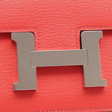 エルメス HERMES コンスタンス3 ミニ ミロワール ローズテキサス シェーブル ショルダーバッグ シルバー金具