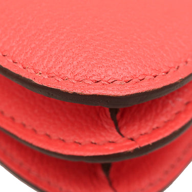 エルメス HERMES コンスタンス3 ミニ ミロワール ローズテキサス シェーブル ショルダーバッグ シルバー金具