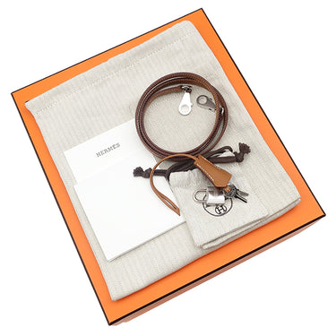 エルメス HERMES ケリー25 外縫い ゴールド ヴォーエプソン 2WAYバッグ シルバー金具 茶