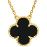 ヴァンクリーフアーペル Van Cleef & Arpels ヴィンテージ アルハンブラ ペンダント VCARA45800 ブラック×イエローゴールド K18YG オニキス ネックレス 黒 Au750 18K オニキス