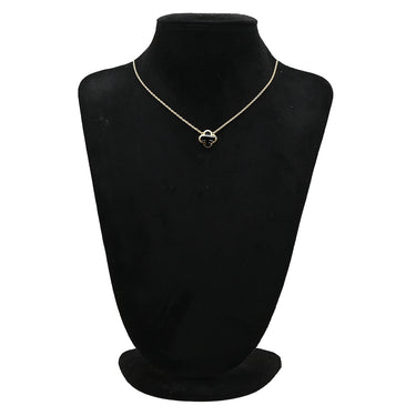 ヴァンクリーフアーペル Van Cleef & Arpels ピュア アルハンブラ VCARB13900 ブラック×イエローゴールド K18YG オニキス ネックレス Au750 18K 18金