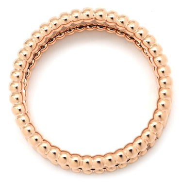 ヴァンクリーフアーペル Van Cleef & Arpels ペルレ シニアチュール ローズゴールド K18PG #56 リング 指輪 ピンクゴールド 750Au 18金 ビーズ縁 シグネチャー 16号