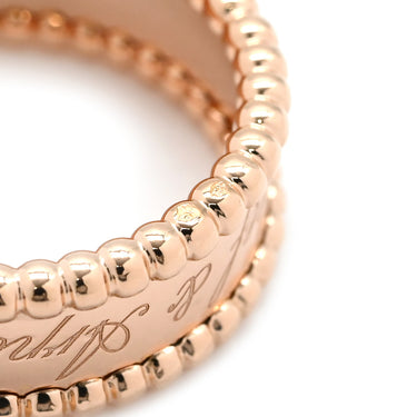 ヴァンクリーフアーペル Van Cleef & Arpels ペルレ シニアチュール ローズゴールド K18PG #56 リング 指輪 ピンクゴールド 750Au 18金 ビーズ縁 シグネチャー 16号