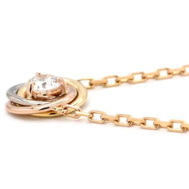 カルティエ Cartier トリニティ ペンダント ダイヤモンド イエローゴールドXピンクゴールドXホワイトゴールド K18PG K18YG K18WG ダイヤモンド ネックレス 3カラー 18金 750 ブリリアントカット