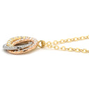 カルティエ Cartier ペンダント ダイヤモンド イエローゴールド×ピンクゴールド×ホワイトゴールド K18PG K18YG K18WG ダイヤモンド ネックレス Cartier トリプルカラー 18金 750 パヴェダイヤ