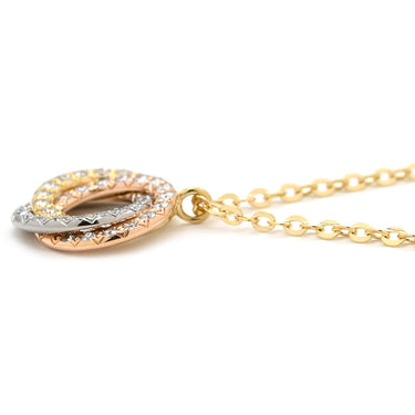 カルティエ Cartier ペンダント ダイヤモンド イエローゴールド×ピンクゴールド×ホワイトゴールド K18PG K18YG K18WG ダイヤモンド ネックレス Cartier トリプルカラー 18金 750 パヴェダイヤ