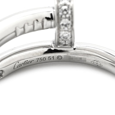 カルティエ Cartier ジュストアンクル ダイヤ B4092700 ホワイトゴールド K18WG ダイヤモンド #51(JP11) リング 指輪 750 18K WG 11号