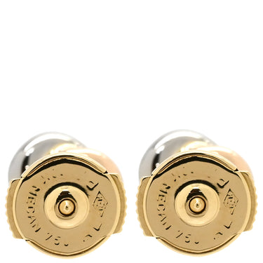 カルティエ Cartier ベビートリニティ B8027100 ホワイトゴールド×イエローゴールド×ピンクゴールド K18YG K18PG K18WG ダイヤモンド ピアス 1Pダイヤ 18K 750 YG PG WG