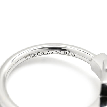 ティファニー Tiffany & Co ダイヤモンド ターコイズ ワイヤーリング 64028146 ホワイトゴールド K18WG ダイヤモンド ターコイズ リング 指輪 T＆Co. Au750 18K 18金 Tワイヤー 10号
