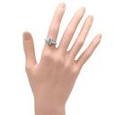 ティファニー Tiffany & Co ダイヤモンド ターコイズ ワイヤーリング 64028146 ホワイトゴールド K18WG ダイヤモンド ターコイズ リング 指輪 T＆Co. Au750 18K 18金 Tワイヤー 10号