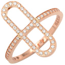 エルメス HERMES エヴァー シェーヌダンクル PM ダイヤ H118643B ピンクゴールド K18PG ダイヤモンド #54 リング 指輪 ピンクゴールド Au750 18K ハーフエタニティ 13.5号