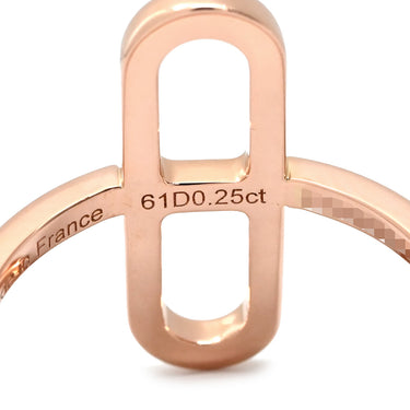 エルメス HERMES エヴァー シェーヌダンクル PM ダイヤ H118643B ピンクゴールド K18PG ダイヤモンド #54 リング 指輪 ピンクゴールド Au750 18K ハーフエタニティ 13.5号
