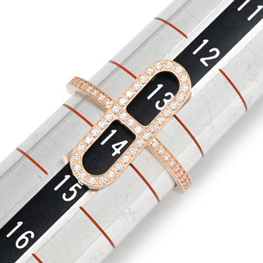 エルメス HERMES エヴァー シェーヌダンクル PM ダイヤ H118643B ピンクゴールド K18PG ダイヤモンド #54 リング 指輪 ピンクゴールド Au750 18K ハーフエタニティ 13.5号