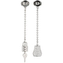 エルメス HERMES ケリー クロシェット H221513B 00 ホワイトゴールド K18WG ダイヤモンド ピアス ダイヤ パヴェ ホワイトゴールド Au750 18K 18金 ドロップ スイング