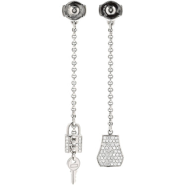 エルメス HERMES ケリー クロシェット H221513B 00 ホワイトゴールド K18WG ダイヤモンド ピアス ダイヤ パヴェ ホワイトゴールド Au750 18K 18金 ドロップ スイング