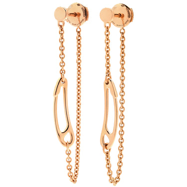 エルメス HERMES シェーヌダンクル ミニ パンク H217531B 00 ローズゴールド K18PG ピアス ピンクゴールド ローズ Au750 18K 18金 ドロップ スイング