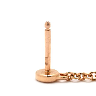 エルメス HERMES シェーヌダンクル ミニ パンク H217531B 00 ローズゴールド K18PG ピアス ピンクゴールド ローズ Au750 18K 18金 ドロップ スイング