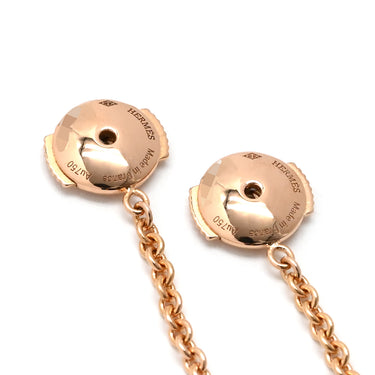 エルメス HERMES シェーヌダンクル ミニ パンク H217531B 00 ローズゴールド K18PG ピアス ピンクゴールド ローズ Au750 18K 18金 ドロップ スイング
