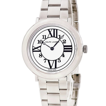 腕時計 ラルフローレン RALPH LAUREN 888コレクション スリムクラシック RLR0180000 クオーツ レディース ボーイズ 新品同様 白