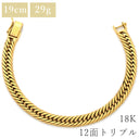 喜平 KIHEI K18 18金 19.5cm 29.4g 12面 トリプル イエローゴールド K18YG ブレスレット 造幣局検定マーク ショッピングローン対応していません