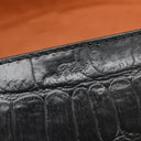 フェリージ Felisi クロコ型押し 3005-SA-001 ブラック×ブラウン レザー 長財布 黒 茶