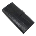 フェリージ Felisi クロコ型押し 3005-SA-001 ブラック×ブラウン レザー 長財布 黒 茶