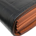 フェリージ Felisi クロコ型押し 3005-SA-001 ブラック×ブラウン レザー 長財布 黒 茶