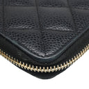 シャネル CHANEL マトラッセ ロングジップウォレット A50097 ブラック レザー キャビアスキン 長財布 ゴールド金具 ラウンドファスナー ココマーク