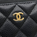 シャネル CHANEL マトラッセ ロングジップウォレット A50097 ブラック レザー キャビアスキン 長財布 ゴールド金具 ラウンドファスナー ココマーク
