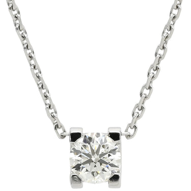 カルティエ Cartier C ドゥ カルティエ ダイヤモンド ペンダント N7413300 ホワイトゴールド K18WG ダイヤモンド ネックレス 750WG Au750 18金 1Pダイヤ ブリリアントカット