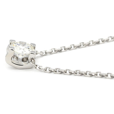 カルティエ Cartier C ドゥ カルティエ ダイヤモンド ペンダント N7413300 ホワイトゴールド K18WG ダイヤモンド ネックレス 750WG Au750 18金 1Pダイヤ ブリリアントカット