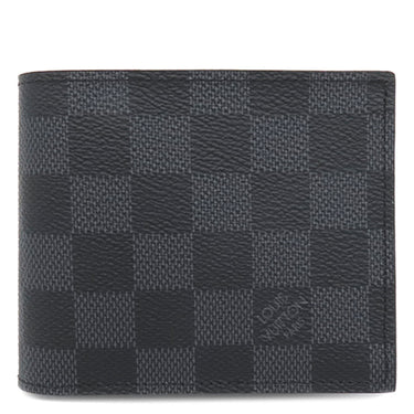 ルイヴィトン LOUIS VUITTON ポルトフォイユ マルコ NM N63336 ダミエグラフィット ダミエグラフィットキャンバス 二つ折り財布 黒 グレー