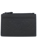 ルイヴィトン LOUIS VUITTON コインカード ホルダー M82245 ブラック レザー モノグラムシャドウ コインケース ブラック金具 黒