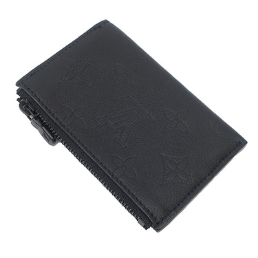ルイヴィトン LOUIS VUITTON コインカード ホルダー M82245 ブラック レザー モノグラムシャドウ コインケース ブラック金具 黒