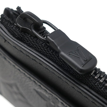 ルイヴィトン LOUIS VUITTON コインカード ホルダー M82245 ブラック レザー モノグラムシャドウ コインケース ブラック金具 黒