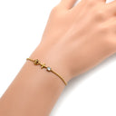 ルイヴィトン LOUIS VUITTON プティ ルイ M00374 ゴールド GP ストラス ブレスレット LVサークル モノグラムフラワー