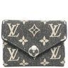 ルイヴィトン LOUIS VUITTON ポルトフォイユ ヴィクトリーヌ M81859 グレー デニム モノグラムジャカードデニム 三つ折り財布 シルバー金具 コンパクト