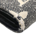 ルイヴィトン LOUIS VUITTON ポルトフォイユ ヴィクトリーヌ M81859 グレー デニム モノグラムジャカードデニム 三つ折り財布 シルバー金具 コンパクト