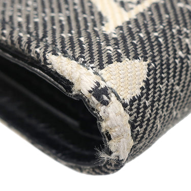 ルイヴィトン LOUIS VUITTON ポルトフォイユ ヴィクトリーヌ M81859 グレー デニム モノグラムジャカードデニム 三つ折り財布 シルバー金具 コンパクト