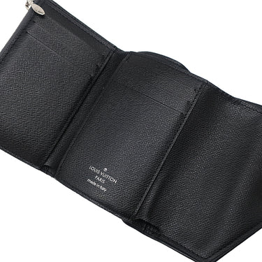 ルイヴィトン LOUIS VUITTON ポルトフォイユ ヴィクトリーヌ M81859 グレー デニム モノグラムジャカードデニム 三つ折り財布 シルバー金具 コンパクト