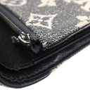 ルイヴィトン LOUIS VUITTON ポルトフォイユ ヴィクトリーヌ M81859 グレー デニム モノグラムジャカードデニム 三つ折り財布 シルバー金具 コンパクト