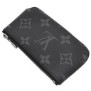ルイヴィトン LOUIS VUITTON ポシェット クレ M80905 モノグラムエクリプス モノグラムキャンバス モノグラムエクリプスキャンバス モノグラムエクリプスリバースキャンバス コインケース シルバー金具 小銭入れ キーチェーン付き 黒 グレー