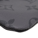 ルイヴィトン LOUIS VUITTON ポシェット クレ M80905 モノグラムエクリプス モノグラムキャンバス モノグラムエクリプスキャンバス モノグラムエクリプスリバースキャンバス コインケース シルバー金具 小銭入れ キーチェーン付き 黒 グレー