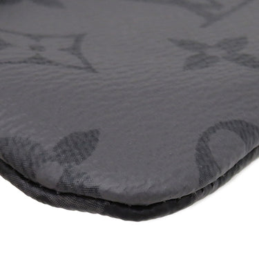 ルイヴィトン LOUIS VUITTON ポシェット クレ M80905 モノグラムエクリプス モノグラムキャンバス モノグラムエクリプスキャンバス モノグラムエクリプスリバースキャンバス コインケース シルバー金具 小銭入れ キーチェーン付き 黒 グレー