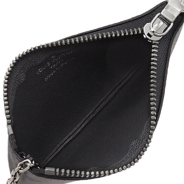 ルイヴィトン LOUIS VUITTON ポシェット クレ M80905 モノグラムエクリプス モノグラムキャンバス モノグラムエクリプスキャンバス モノグラムエクリプスリバースキャンバス コインケース シルバー金具 小銭入れ キーチェーン付き 黒 グレー