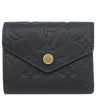 ルイヴィトン LOUIS VUITTON ポルトフォイユ ゾエ M62935 ノワール モノグラムアンプラント 三つ折り財布 ゴールド金具 黒 コンパクト ウォレット