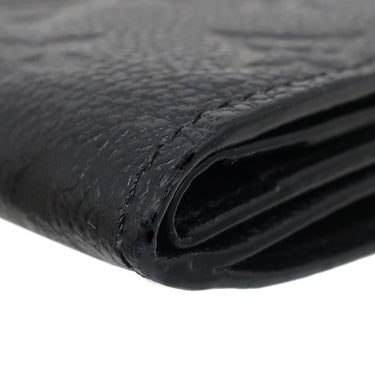 ルイヴィトン LOUIS VUITTON ポルトフォイユ ゾエ M62935 ノワール モノグラムアンプラント 三つ折り財布 ゴールド金具 黒 コンパクト ウォレット