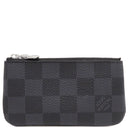 ルイヴィトン LOUIS VUITTON カードキーケース ポシェット クレ N60155 ダミエグラフィット ダミエグラフィットキャンバス コインケース シルバー金具 小銭入れ 黒 キーチェーン付き