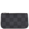 ルイヴィトン LOUIS VUITTON カードキーケース ポシェット クレ N60155 ダミエグラフィット ダミエグラフィットキャンバス コインケース シルバー金具 小銭入れ 黒 キーチェーン付き